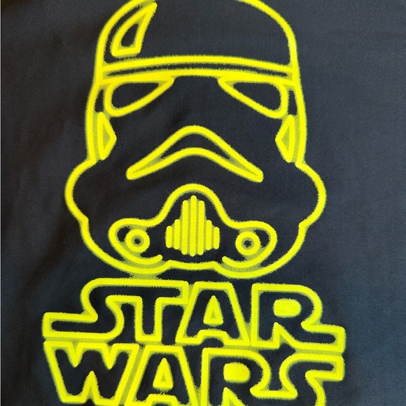 GAP Star Wars Black Tee Stormtrooper yellow swim shirt - Picture 2 of 6